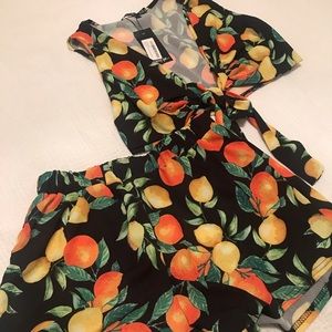 NWT Nasty Gal Lemon Set (top and shorts!)